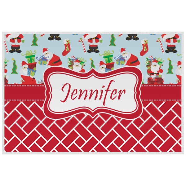 Santas w/ Presents Personalized Placemat (Back)