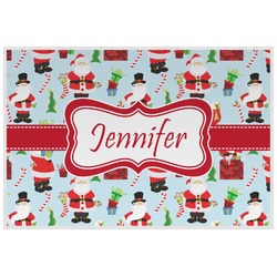 Santa and Presents Laminated Placemat w/ Name or Text