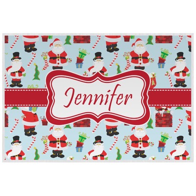 Santa and Presents Laminated Placemat w/ Name or Text