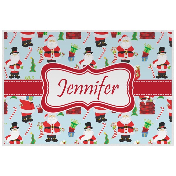 Custom Santa and Presents Laminated Placemat w/ Name or Text