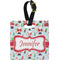 Santa and Presents Plastic Luggage Tag - Square w/ Name or Text