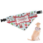 Santa and Presents Dog Bandana - Small w/ Name or Text