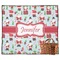 Santa and Presents Outdoor Picnic Blanket w/ Name or Text