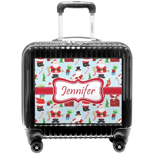 Custom Santa and Presents Pilot / Flight Suitcase w/ Name or Text