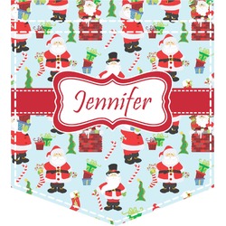 Santa and Presents Iron On Faux Pocket w/ Name or Text