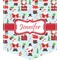Santa and Presents Iron On Faux Pocket w/ Name or Text