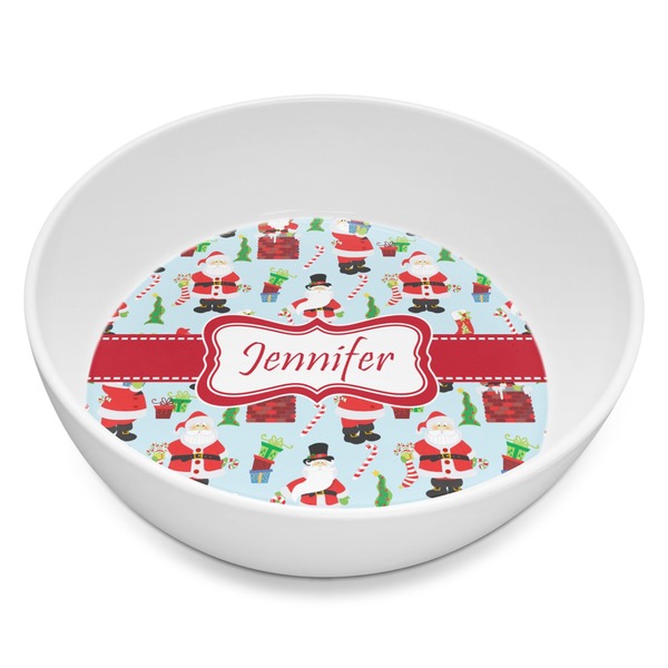 Custom Santa and Presents Melamine Bowl - 8 oz (Personalized)