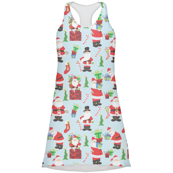 Custom Santa and Presents Racerback Dress - Large