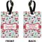 Santas w/ Presents Rectangle Luggage Tag (Front + Back)