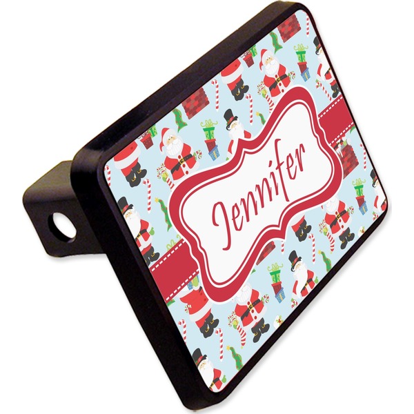 Custom Santa and Presents Rectangular Trailer Hitch Cover - 2" w/ Name or Text