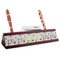 Santas w/ Presents Red Mahogany Nameplates with Business Card Holder - Angle