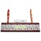 Santas w/ Presents Red Mahogany Nameplates with Business Card Holder - Straight