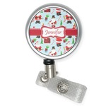 Santa and Presents Retractable Badge Reel (Personalized)