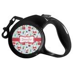 Santa and Presents Retractable Dog Leash (Personalized)
