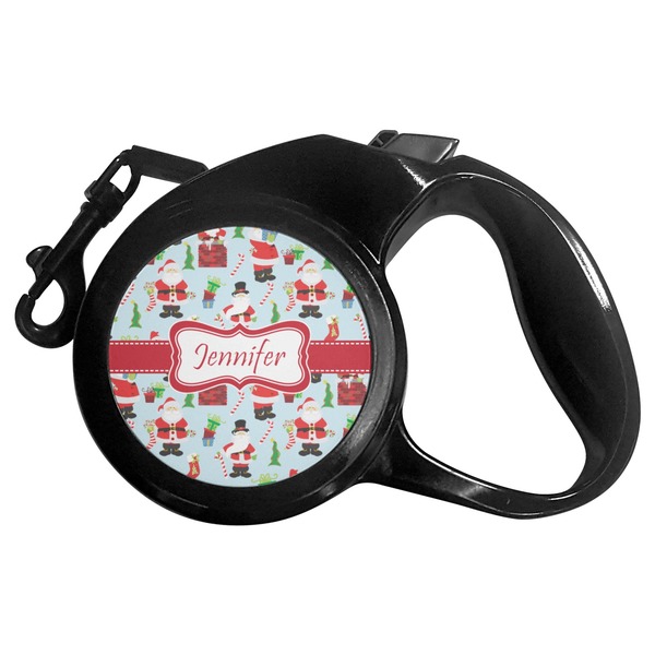 Custom Santa and Presents Retractable Dog Leash (Personalized)