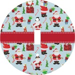 Santa and Presents Round Light Switch Cover