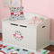 Santas w/ Presents Round Wall Decal on Toy Chest
