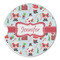 Santas w/ Presents Sandstone Car Coaster - Single
