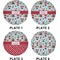 Santas w/ Presents Set of Lunch / Dinner Plates (Approval)