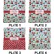 Santas w/ Presents Set of Square Dinner Plates (Approval)