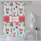 Santas w/ Presents Shower Curtain Lifestyle