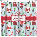 Santa and Presents Shower Curtain (Personalized)