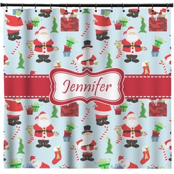 Santa and Presents Shower Curtain (Personalized)