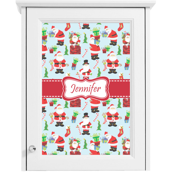 Santas w/ Presents Single White Cabinet Decal