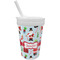 Santas w/ Presents Sippy Cup with Straw (Personalized)