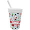 Santa and Presents Sippy Cup with Straw (Personalized)