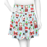 Santa and Presents Skater Skirt - 2X Large