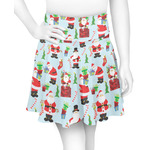Santa and Presents Skater Skirt - X Large
