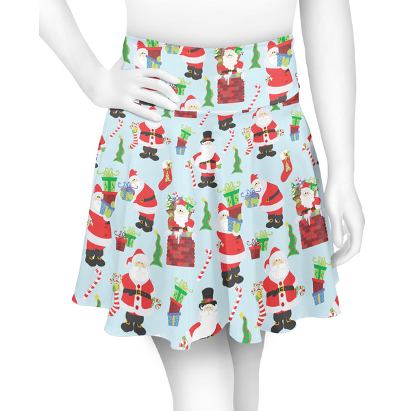 Custom Santa and Presents Skater Skirt - Medium