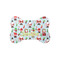 Santa and Presents Bone Shaped Dog Food Mat (Small) (Personalized)
