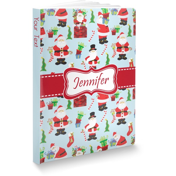 Custom Santa and Presents Softbound Notebook (Personalized)