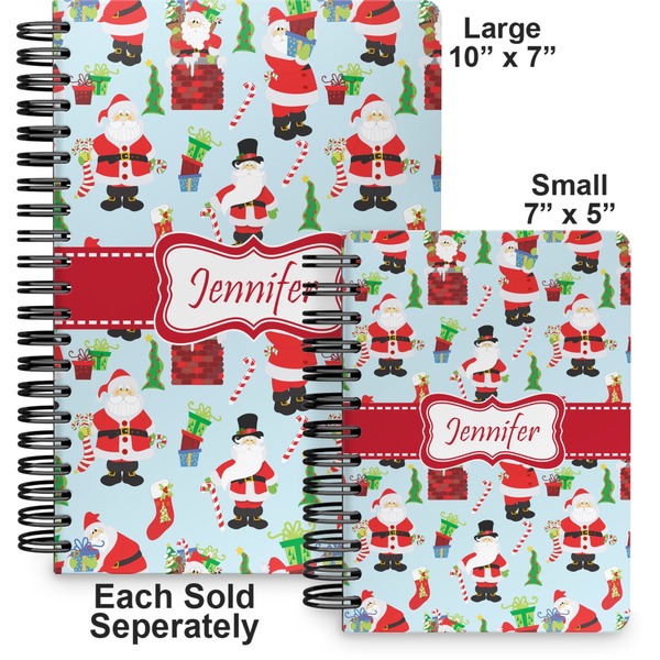Santas w/ Presents Spiral Journal - Comparison