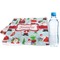 Santas w/ Presents Sports Towel Folded with Water Bottle