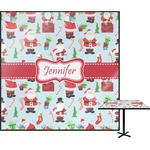 Santa and Presents Square Table Top - 30" w/ Name or Text
