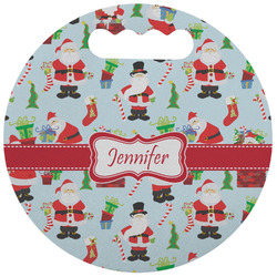 Santa and Presents Stadium Cushion (Round) (Personalized)