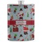 Santa and Presents Stainless Steel Flask w/ Name or Text