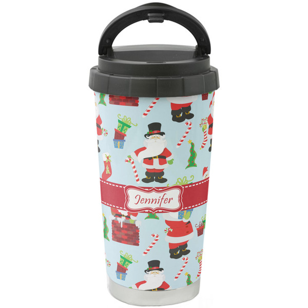 Custom Santa and Presents Stainless Steel Coffee Tumbler (Personalized)