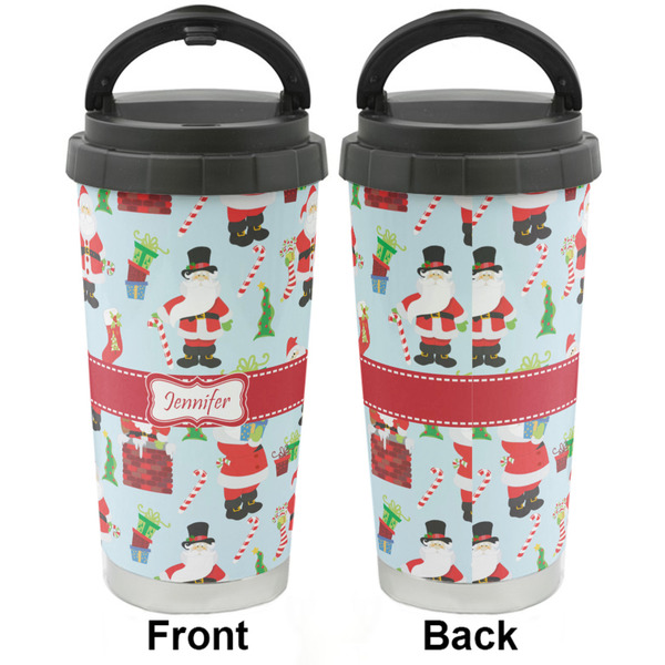 Santas w/ Presents Stainless Steel Travel Cup - Apvl