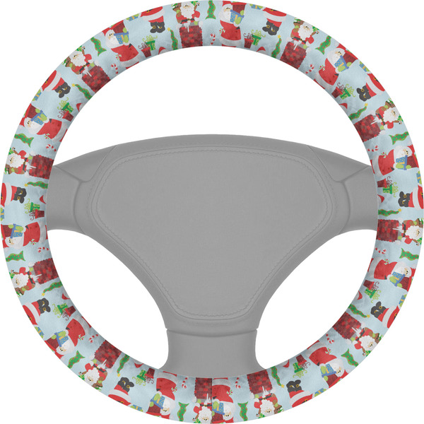 Custom Santa and Presents Steering Wheel Cover