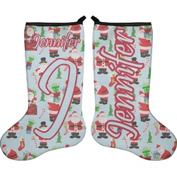 Santa and Presents Holiday Stocking - Double-Sided - Neoprene (Personalized)