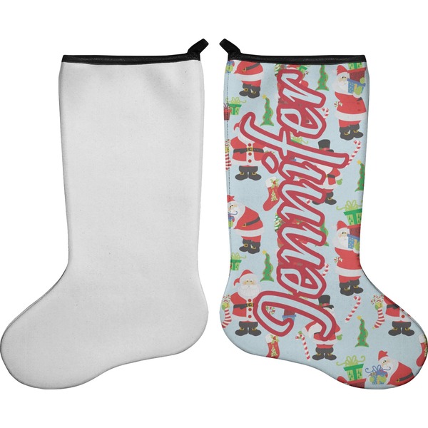 Santas w/ Presents Stocking - Single-Sided - Approval
