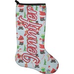 Santa and Presents Holiday Stocking - Single-Sided - Neoprene (Personalized)