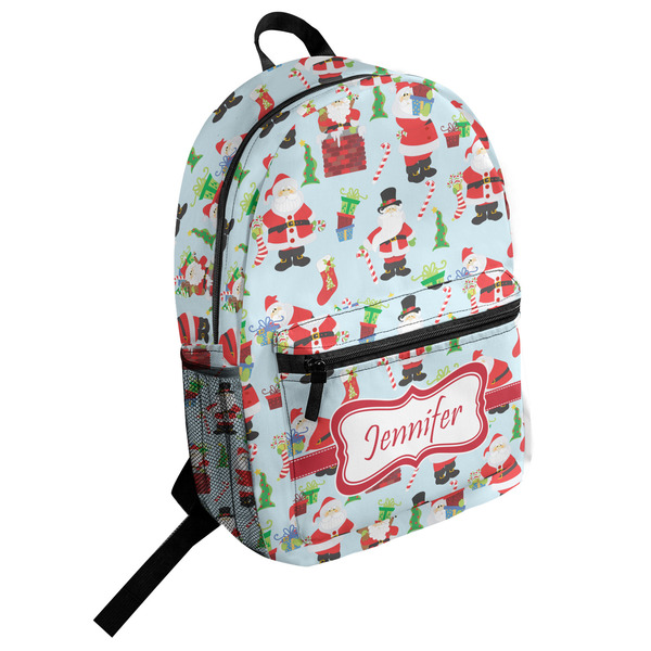 Custom Santa and Presents Student Backpack (Personalized)