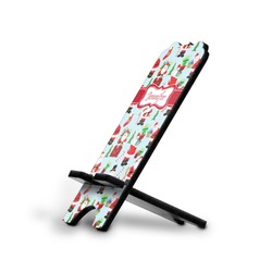 Santa and Presents Stylized Cell Phone Stand - Small w/ Name or Text
