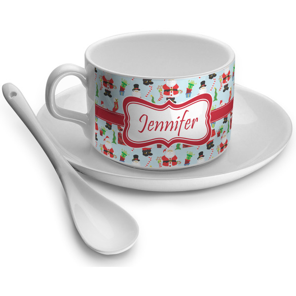Custom Santa and Presents Tea Cup (Personalized)