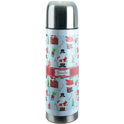 Santa and Presents Stainless Steel Thermos (Personalized)